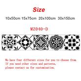 10/15/20/30cm Retro Pattern Tile Floor Sticker PVC Bathroom Kitchen Waterproof Wall Stickers Home Decor TV Sofa Wall Art Mural